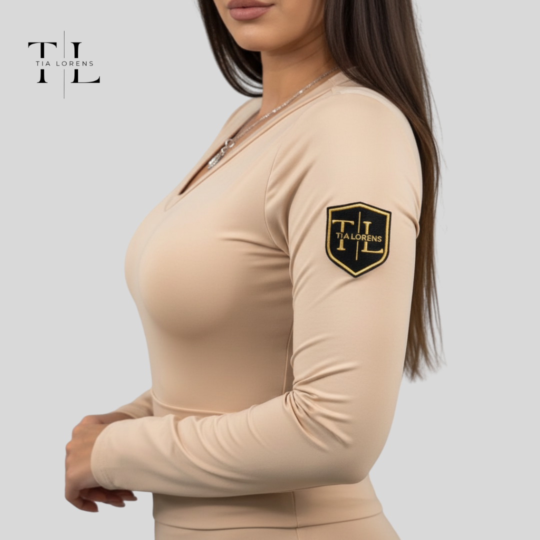 Tia Lorens Beige Luxe Top