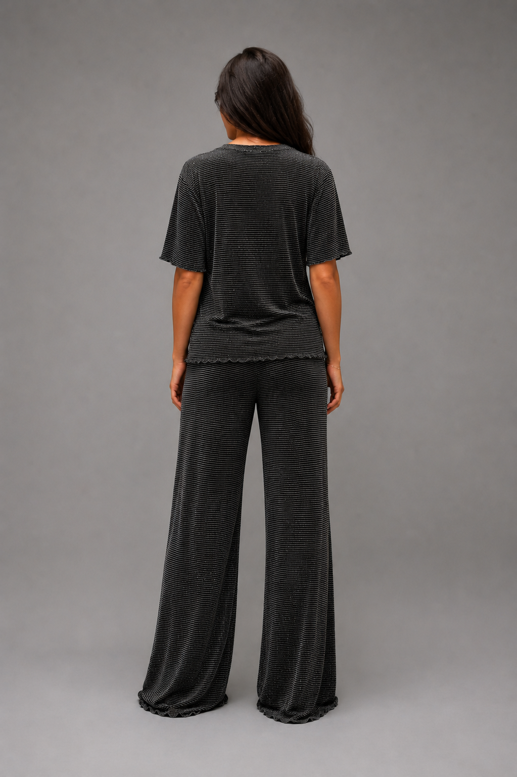 Tia Lorens Summer Knit Set - Black