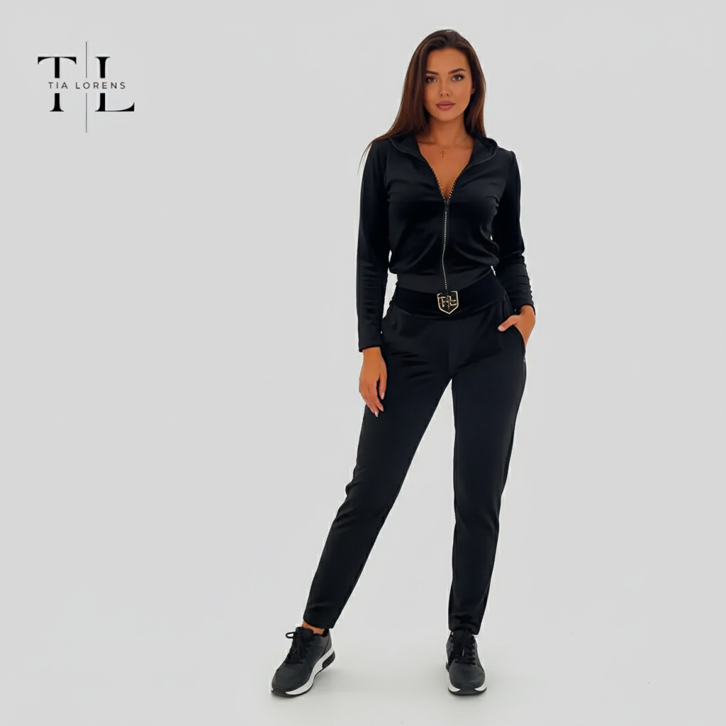 Tia Lorens Black Plush