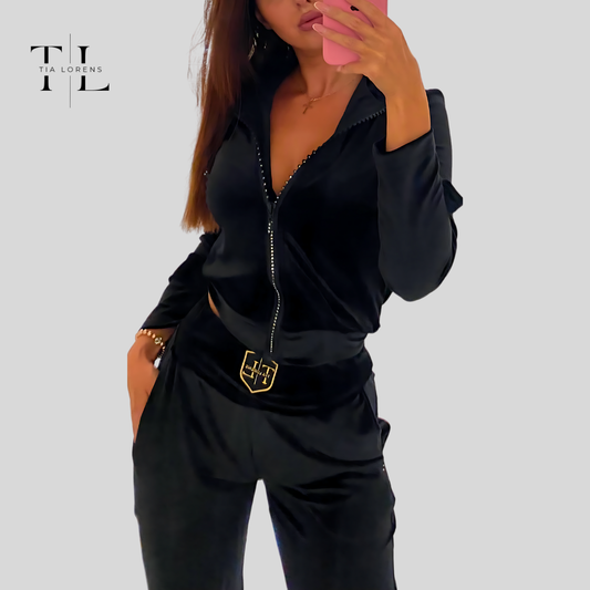 Tia Lorens Black Plush