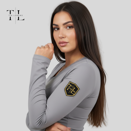 Tia Lorens Grey Luxe Top