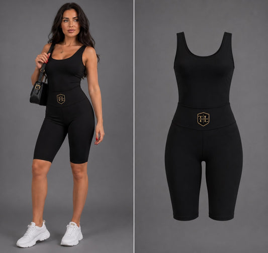 Tia Lorens Strapless Lycra Bodysuit – Black