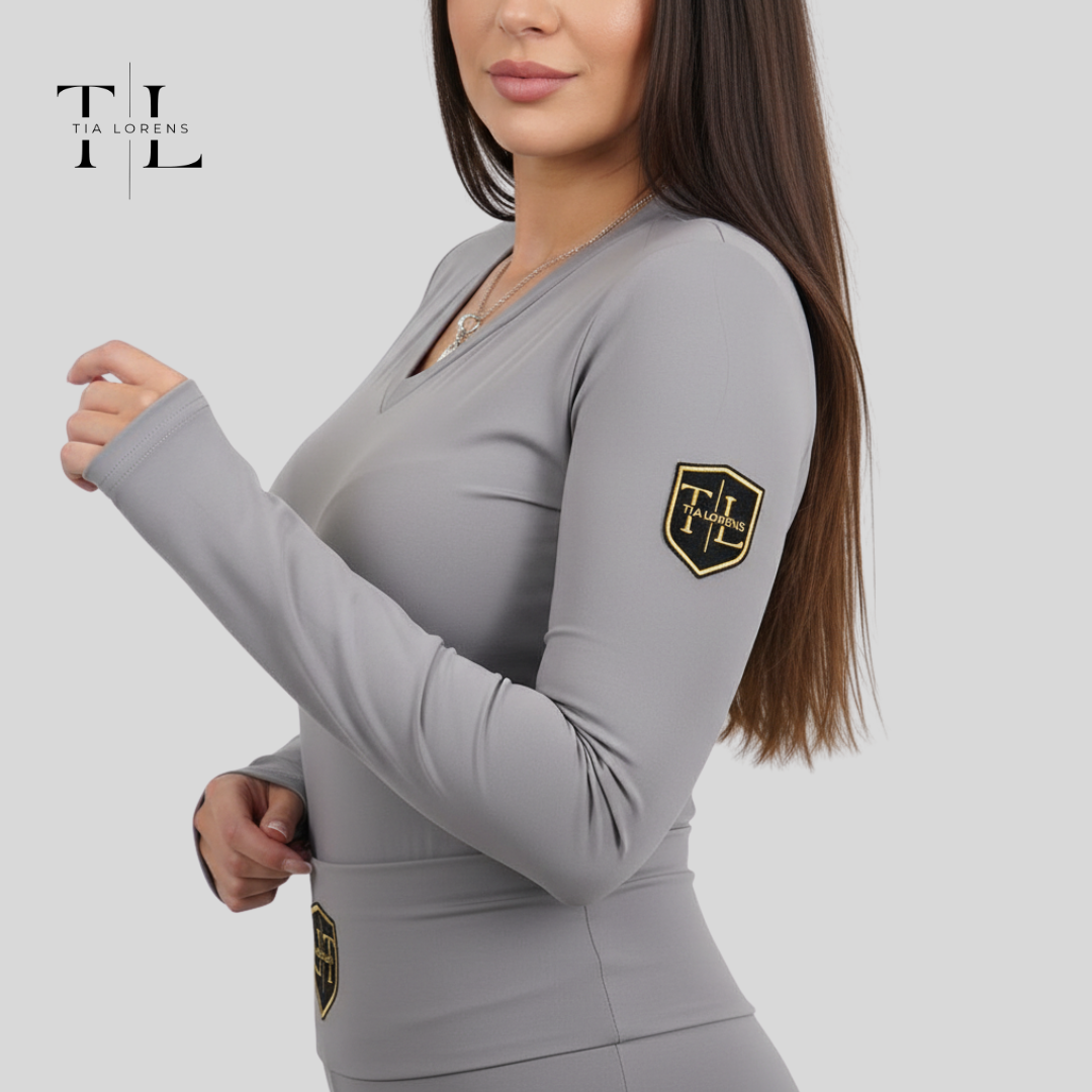 Tia Lorens Grey Luxe Top