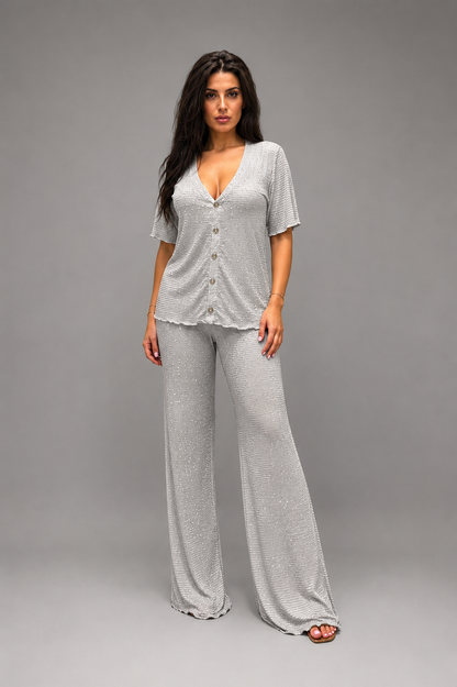 Tia Lorens Summer Knit Set - Grey