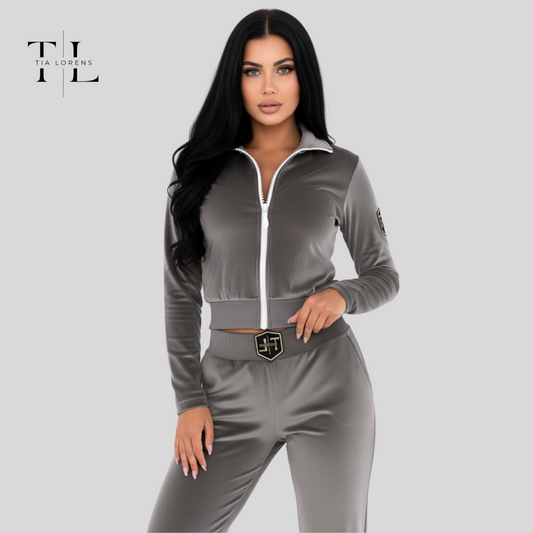 Tia Lorens Grey Plush
