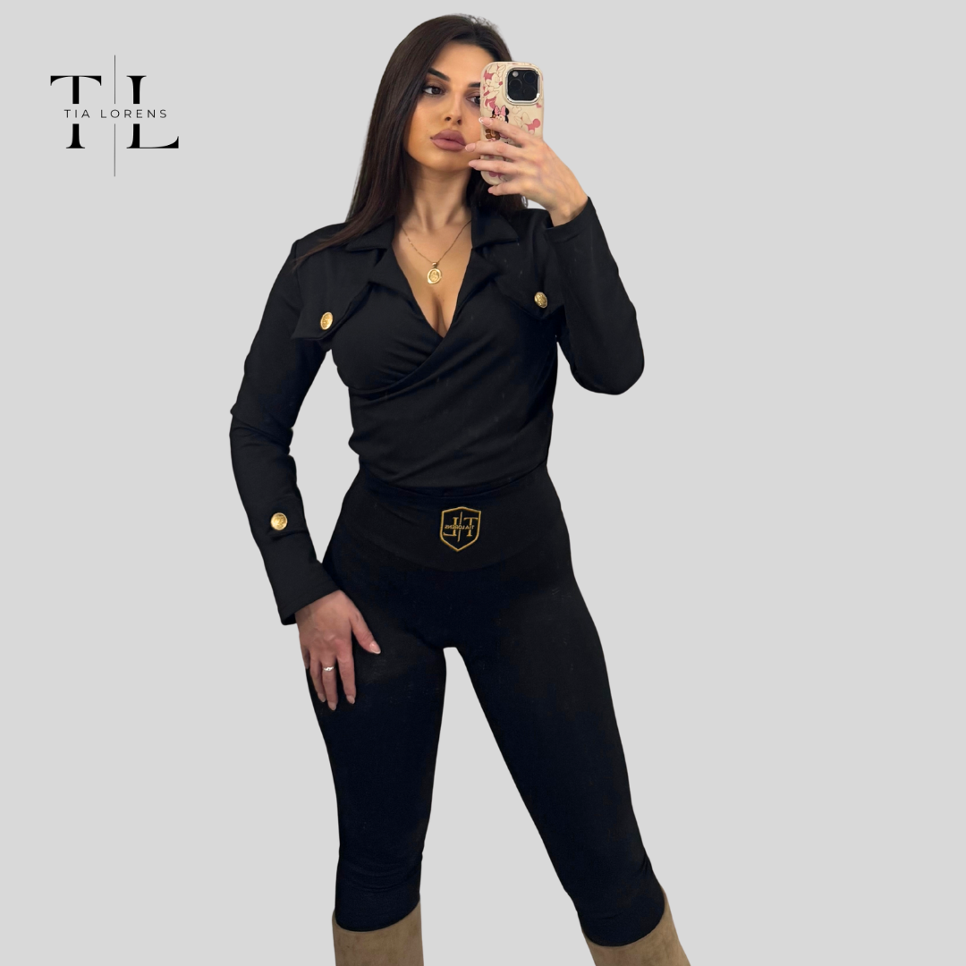 Tia Lorens Sculpt Luxe Lycra Set – Black