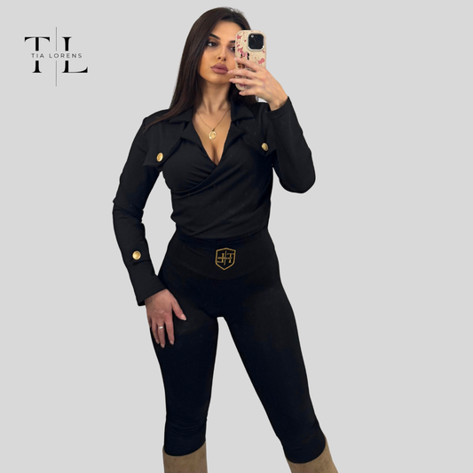 Tia Lorens Sculpt Luxe Lycra Set – Black