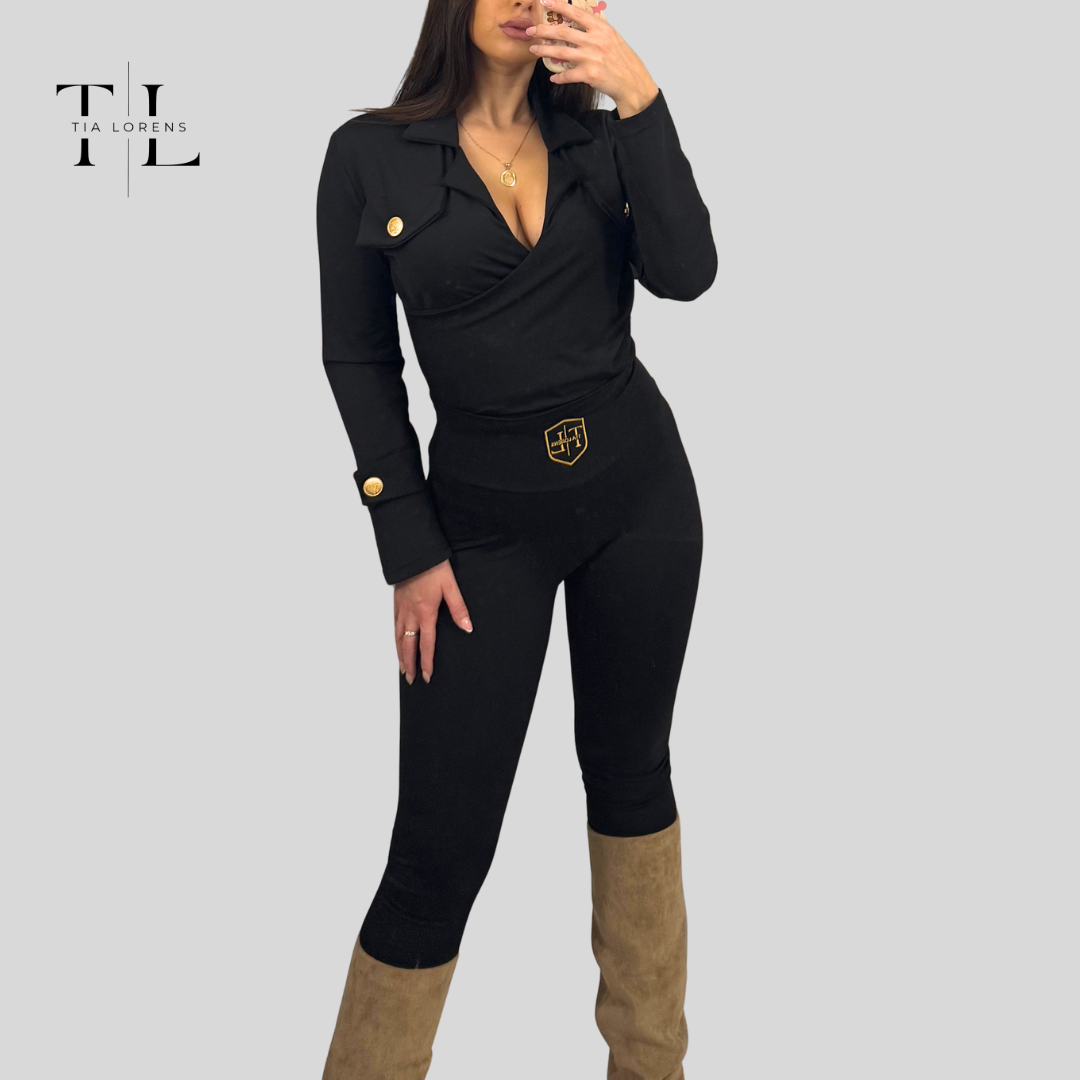 Tia Lorens Sculpt Luxe Lycra Set – Black