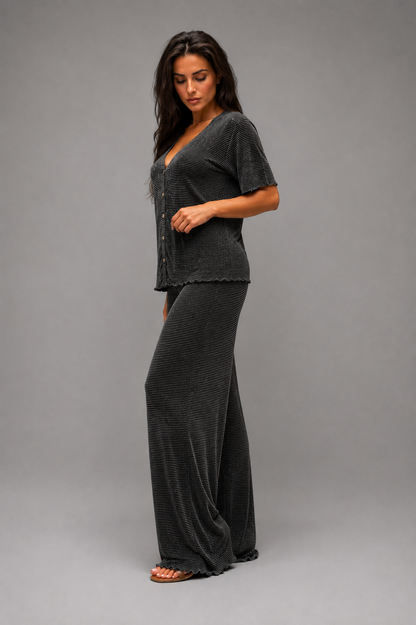 Tia Lorens Summer Knit Set - Black
