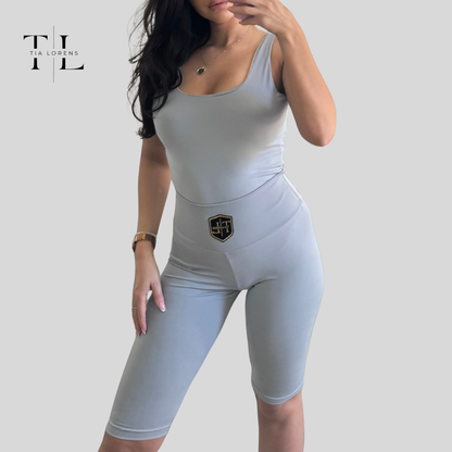 Tia Lorens Strapless Lycra Bodysuit – Gray