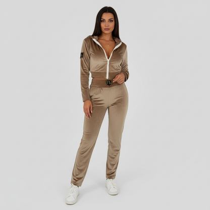 Tia Lorens Gold Luxe Tracksuit