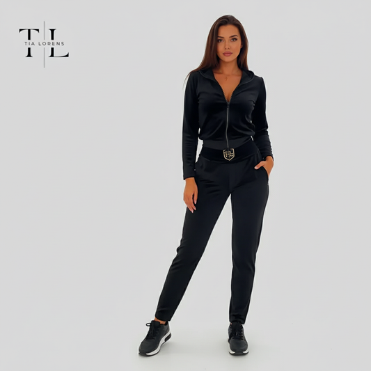 Tia Lorens Black Plush