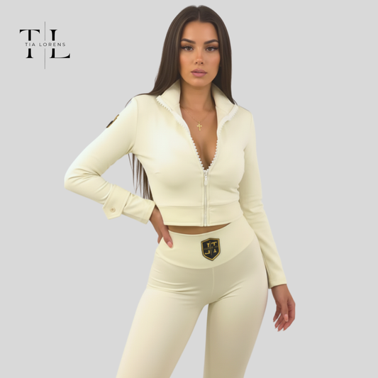Tia Lorens Cream-White Luxe Set