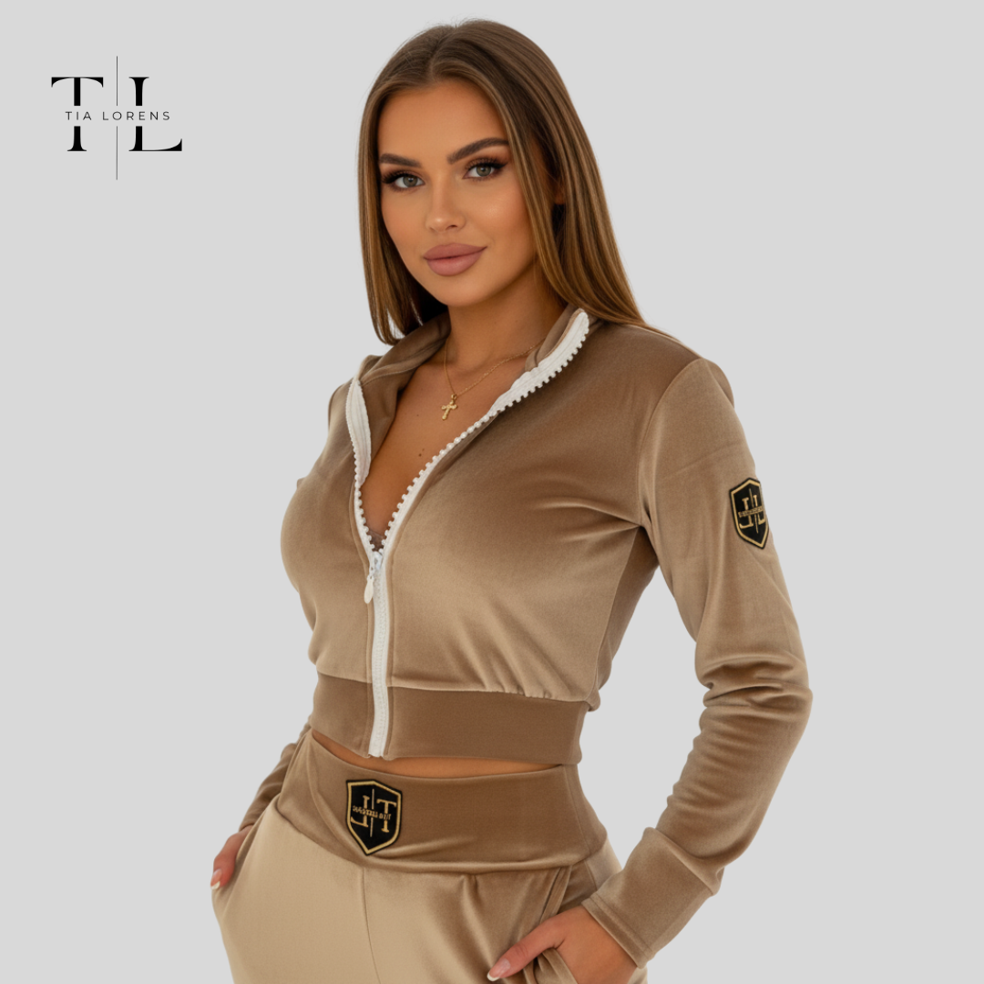 Tia Lorens Gold Luxe Tracksuit