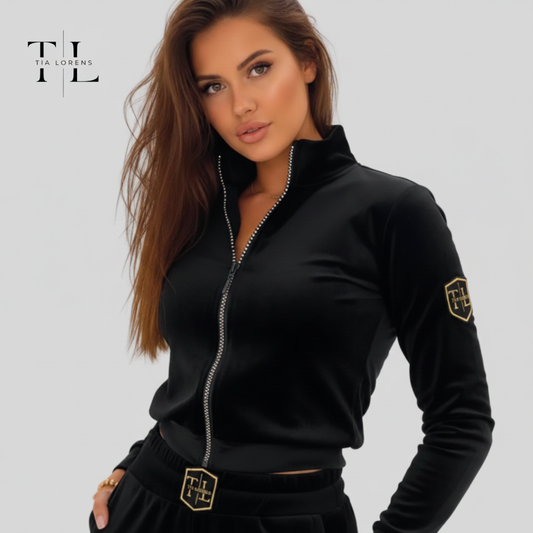 Tia Lorens Black Plush