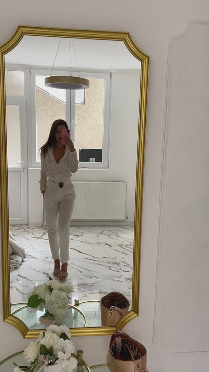 Tia Lorens Light Beige Luxe Tracksuit