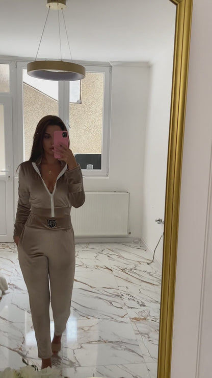 Tia Lorens Gold Luxe Tracksuit