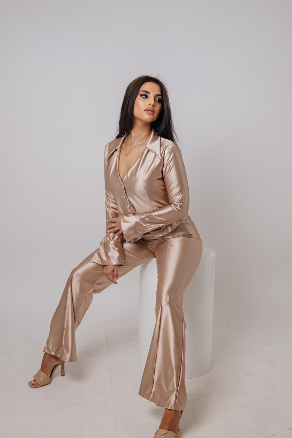 Satin Set – Champagne Gold