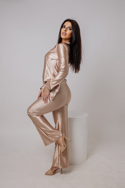 Tia Lorens Satin Set – Champagne Gold – 4