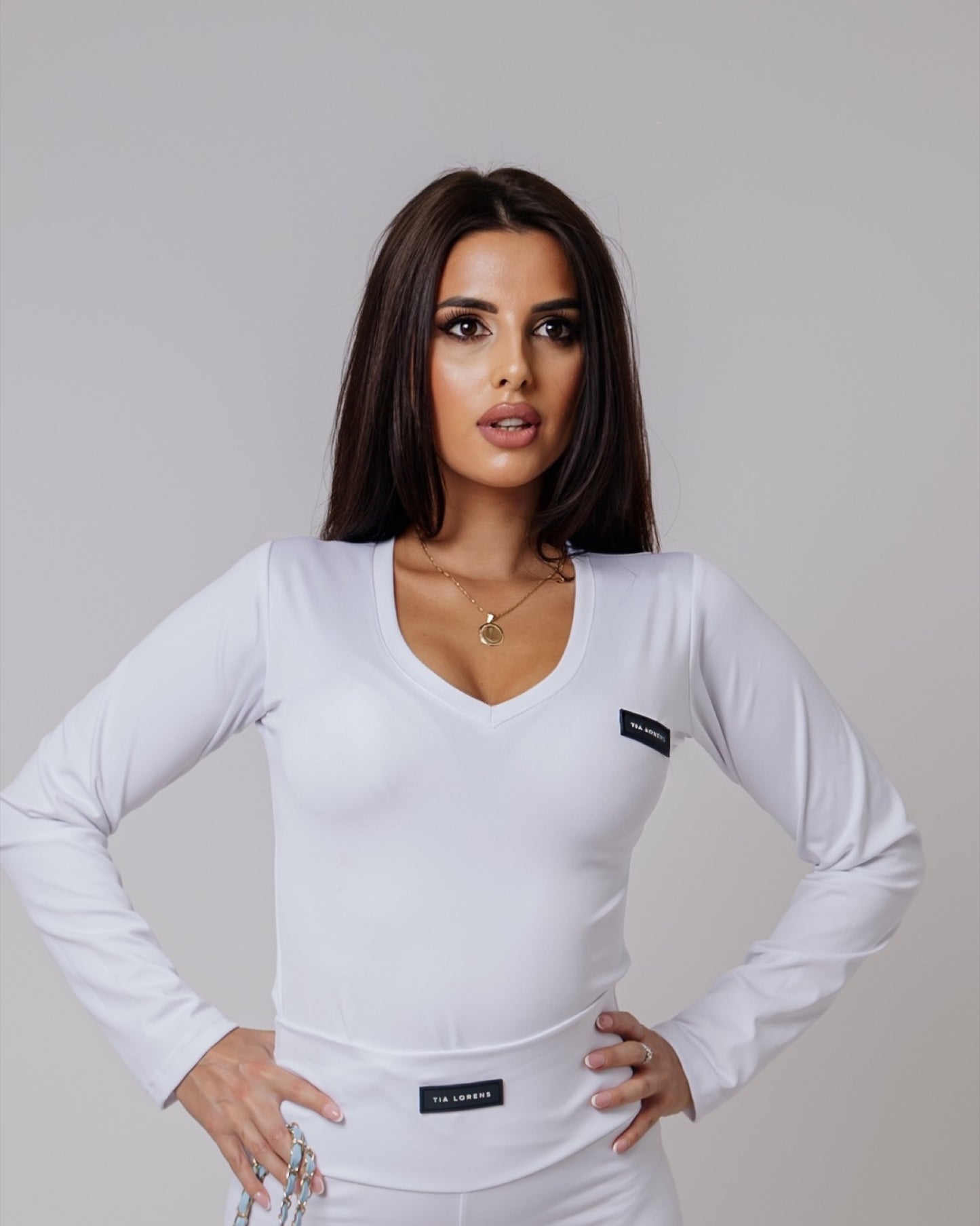 Tia Lorens White Luxe Top – 2